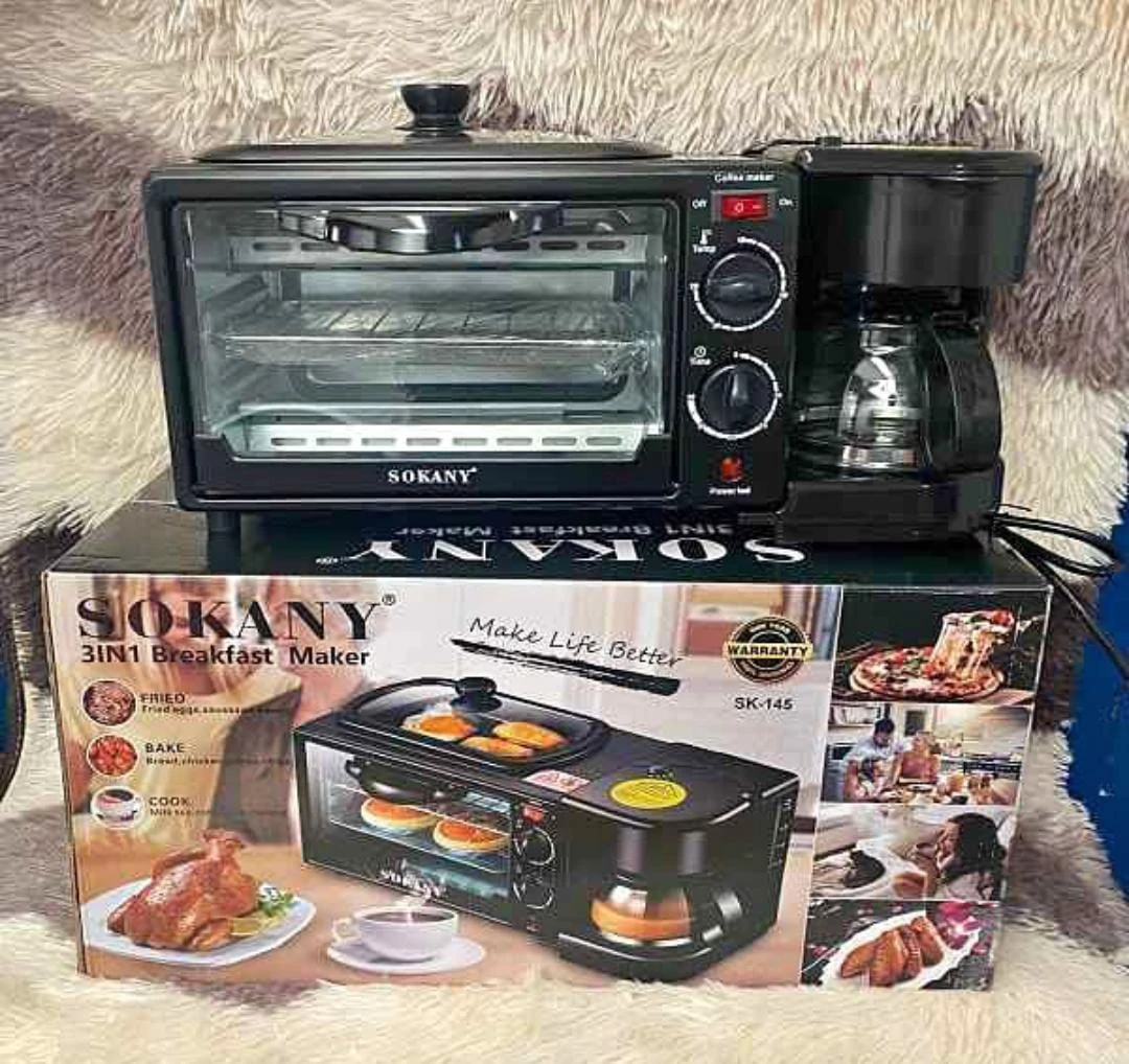 HORNO 3 EN 1,CON PLANCHAS Y CAFETERAS  3