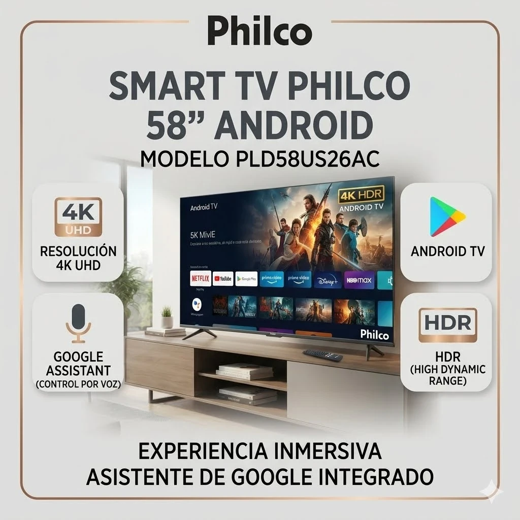 SMART TV PHILCO 58" ANDROID TV 2