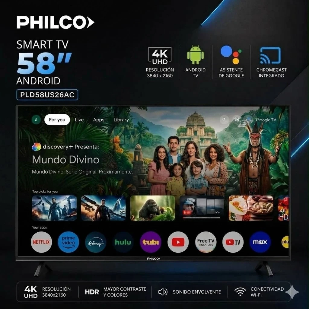 SMART TV PHILCO 58" ANDROID TV
