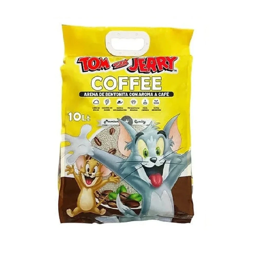 Arena Sanitaria Premium Para Gatos Con Aroma Café Tom & Jerry Por 10 Litros