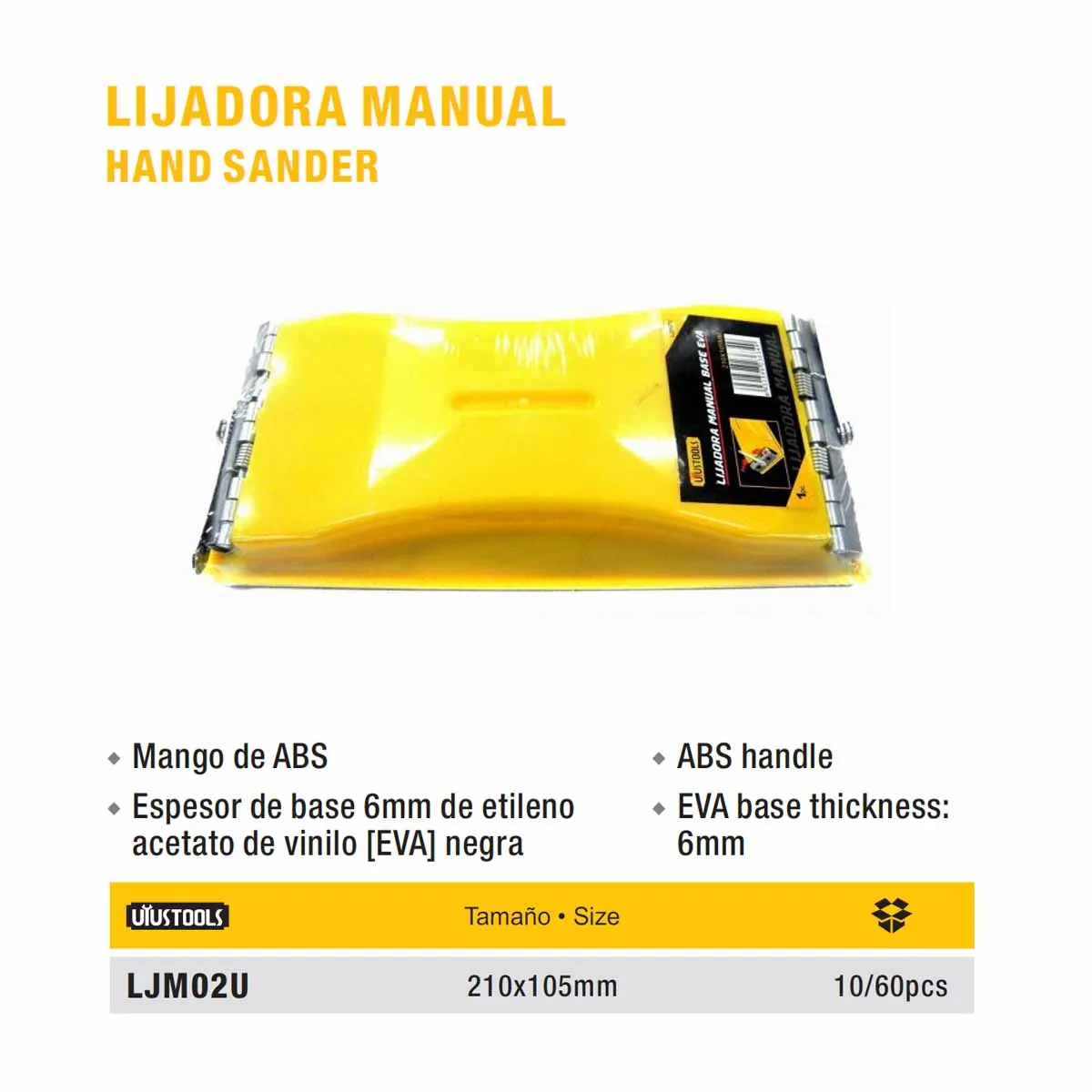 LIJADORA MANUAL UYUST BASE EVA 210 X 105