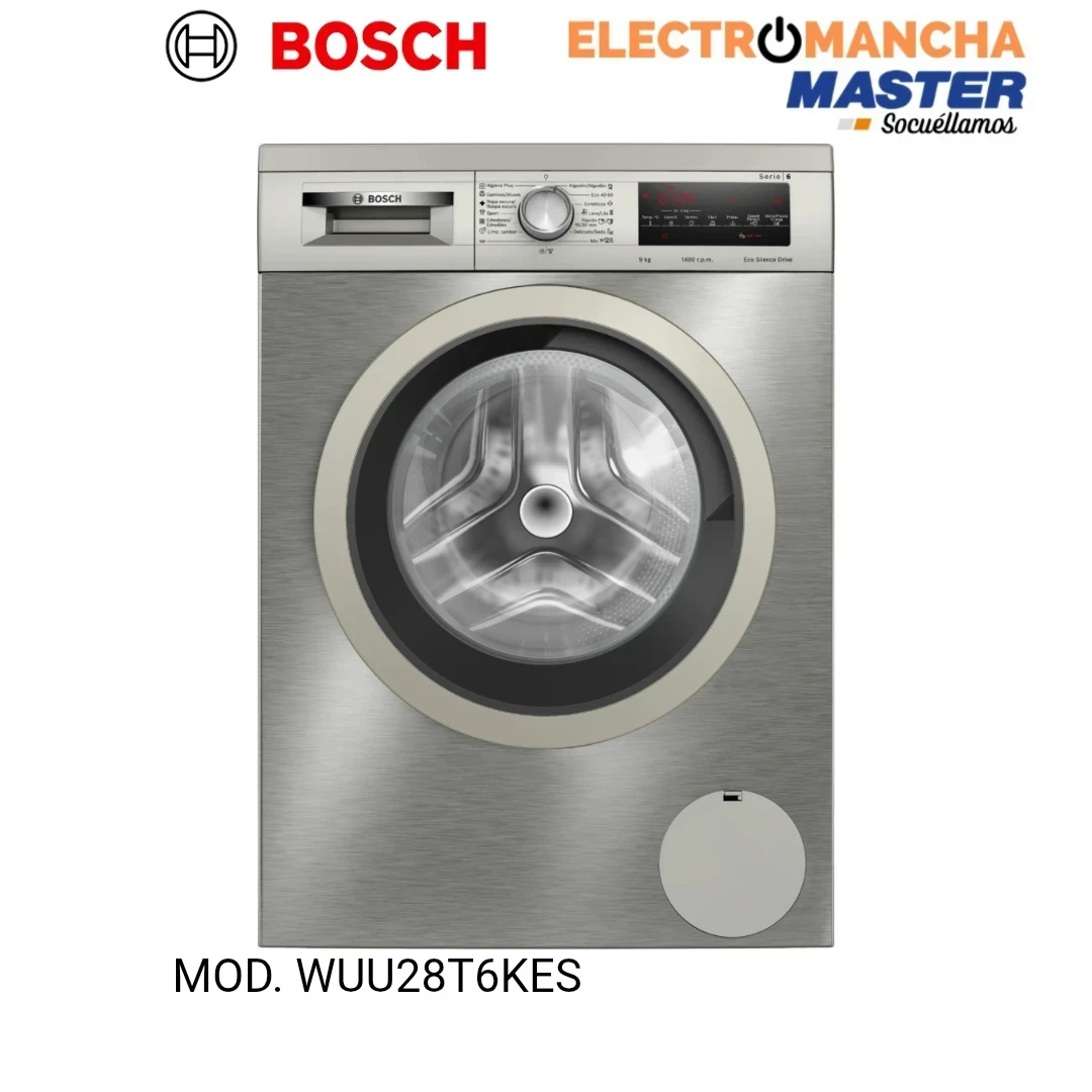 LAVADORA BOSCH WUU28T6KES INOX 9KG A