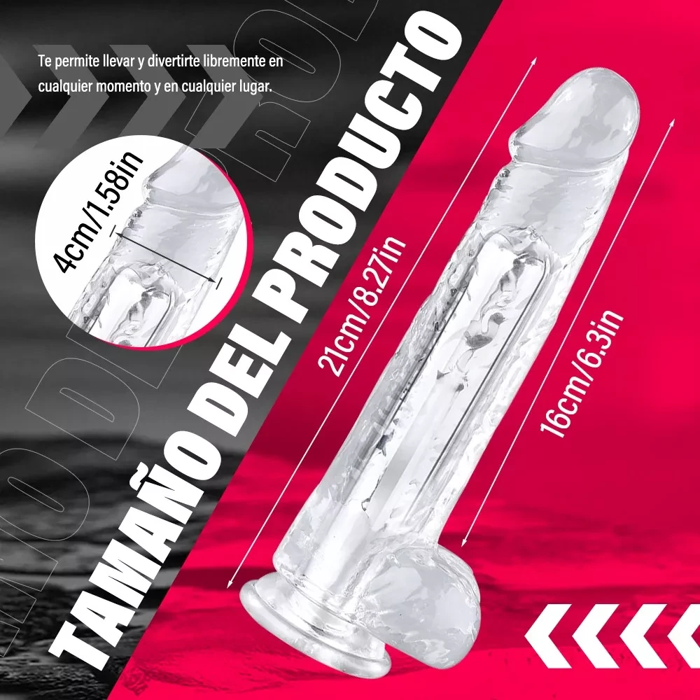 Consolador Vibrador Clítoris Estimulador Dildo Con Ventosa 3