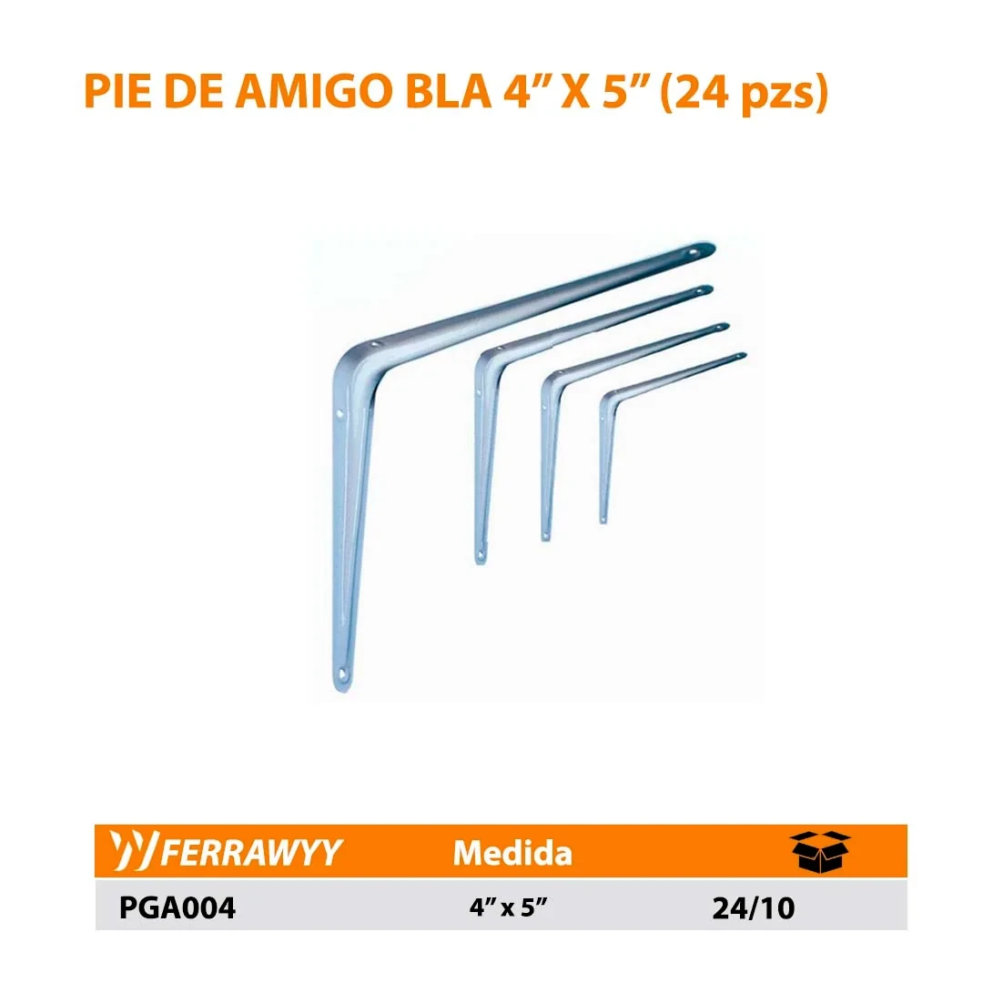 PIE DE AMIGO BLA 4 X 5 (24 pzs) 