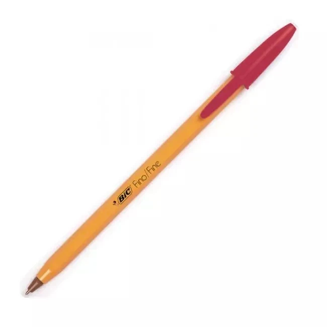 Bolígrafo bic roja punto fino clasica 