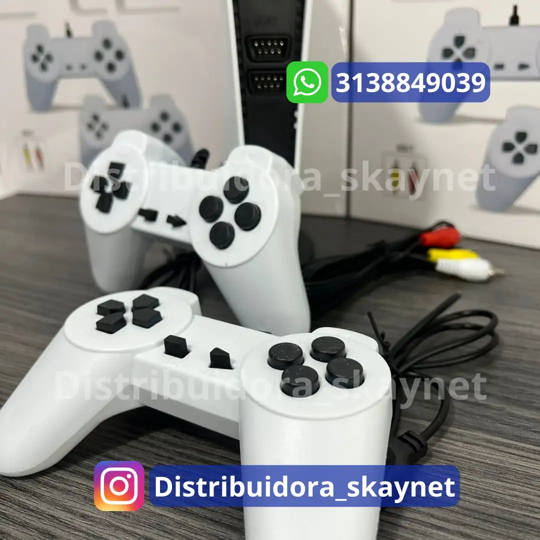 Mini Consola de videojuegos Retro GS5 de 8 bits, Consola con mando con cable, salida AV, 300 juegos clásicos 3