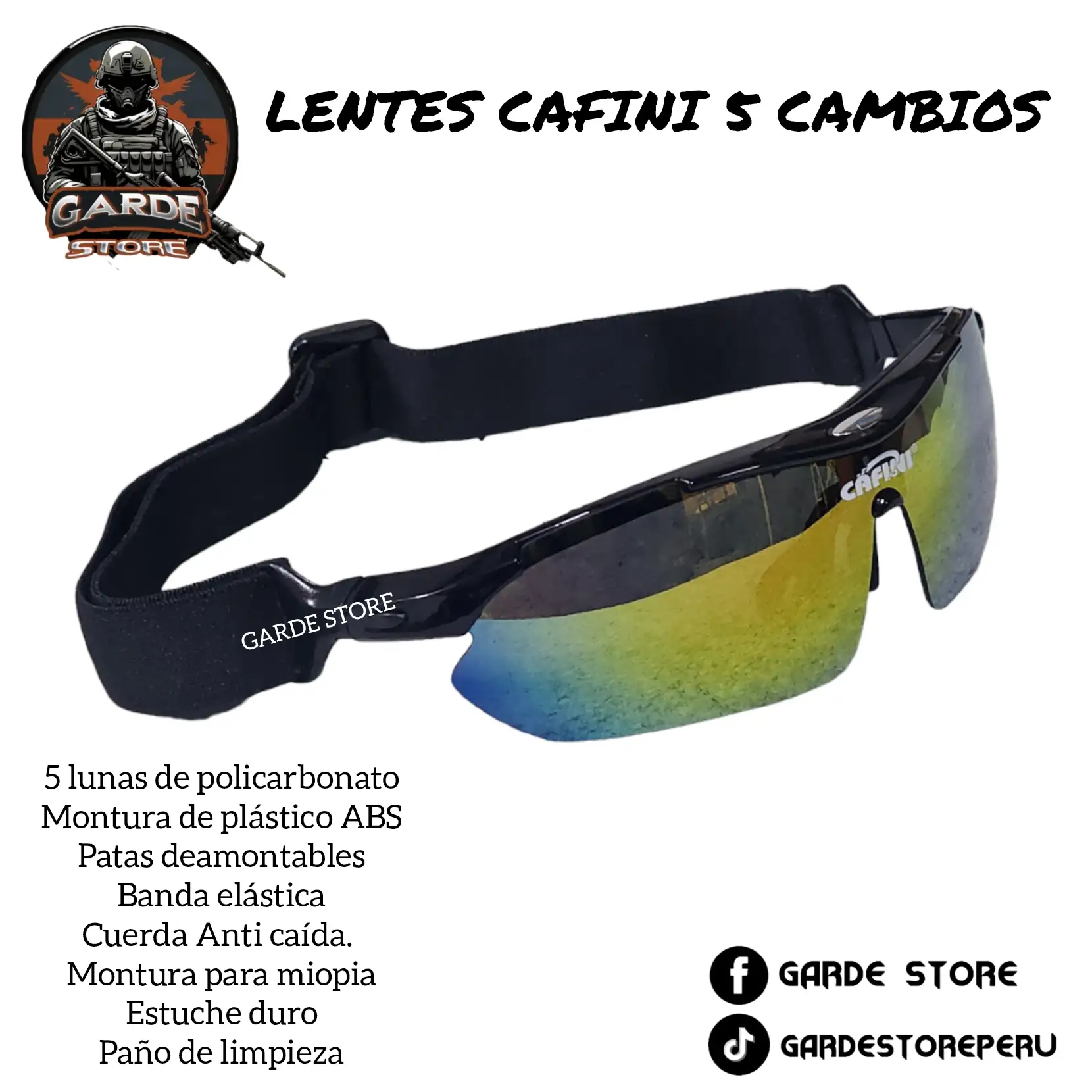 Lentes tácticos 5 lunas CAFINI 3