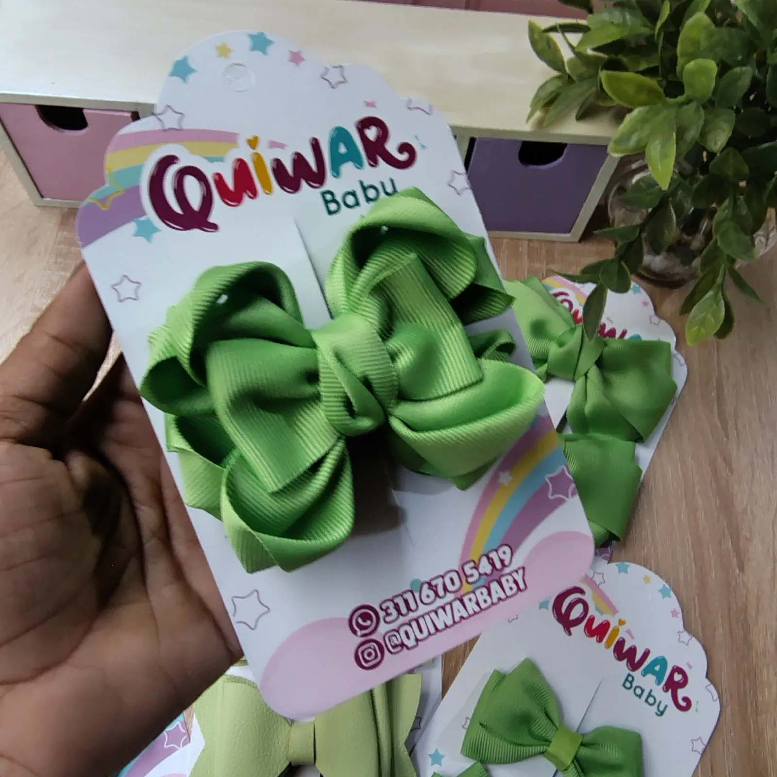 Set Escolar Verde con Blanco 3