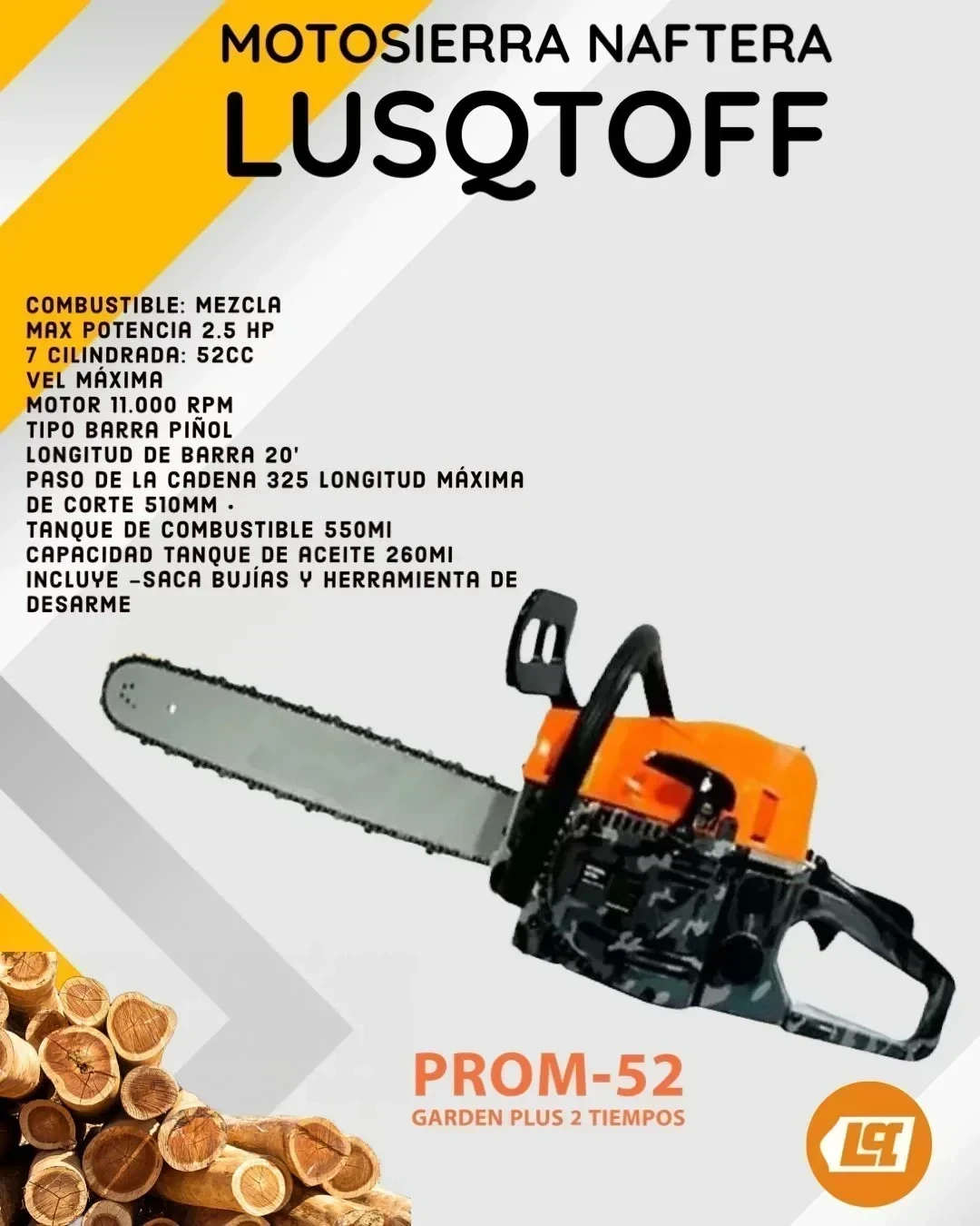 MOTOSIERRA LUSQTOFF NAFTERA CAMUFLADA