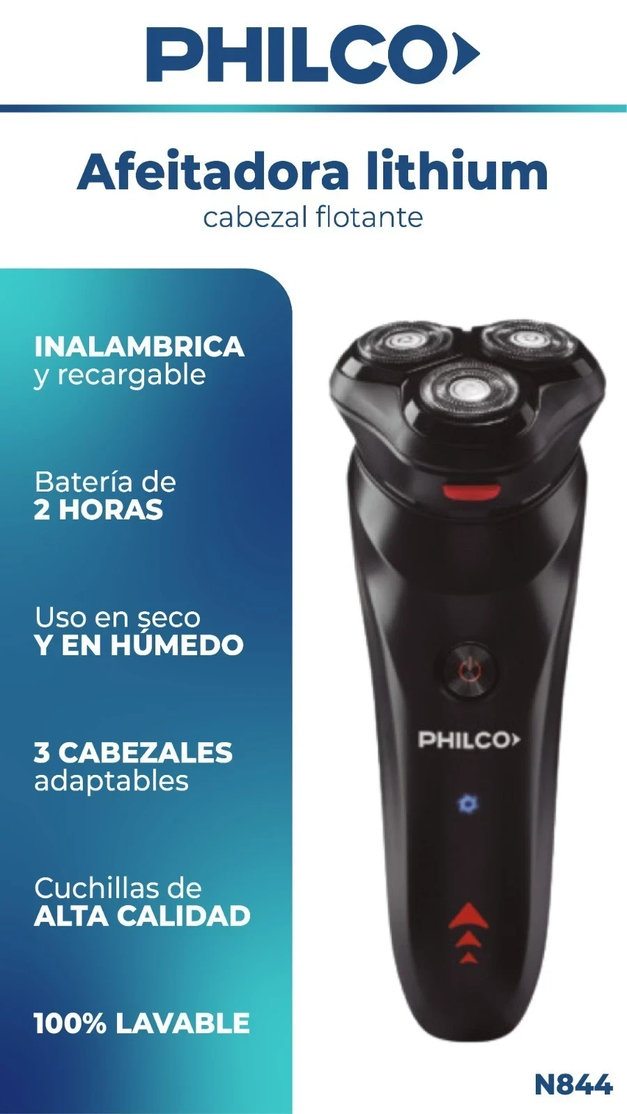 AFEITADORA PHILCO LITHIUM