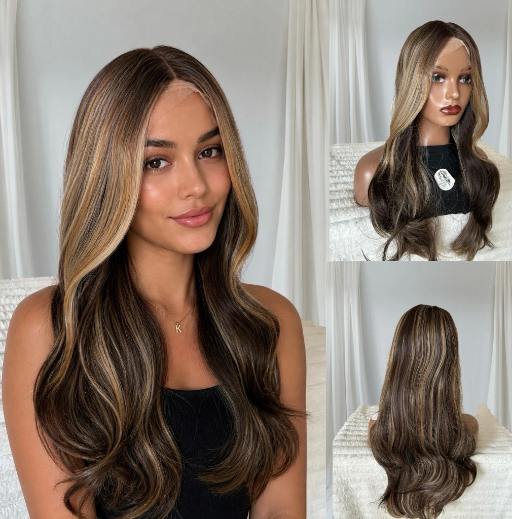 Peluca semi de 26”, frontal lace 13x1 