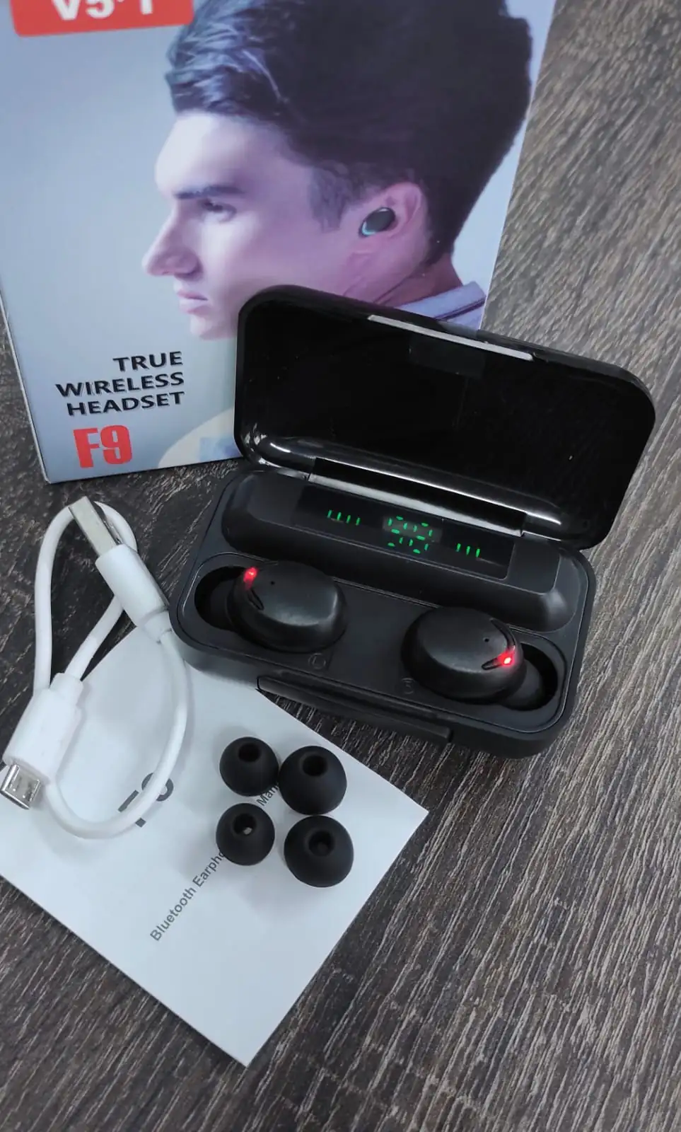 Audifonos Bluetooth Inalambricos Tactiles Led Power Bank 3