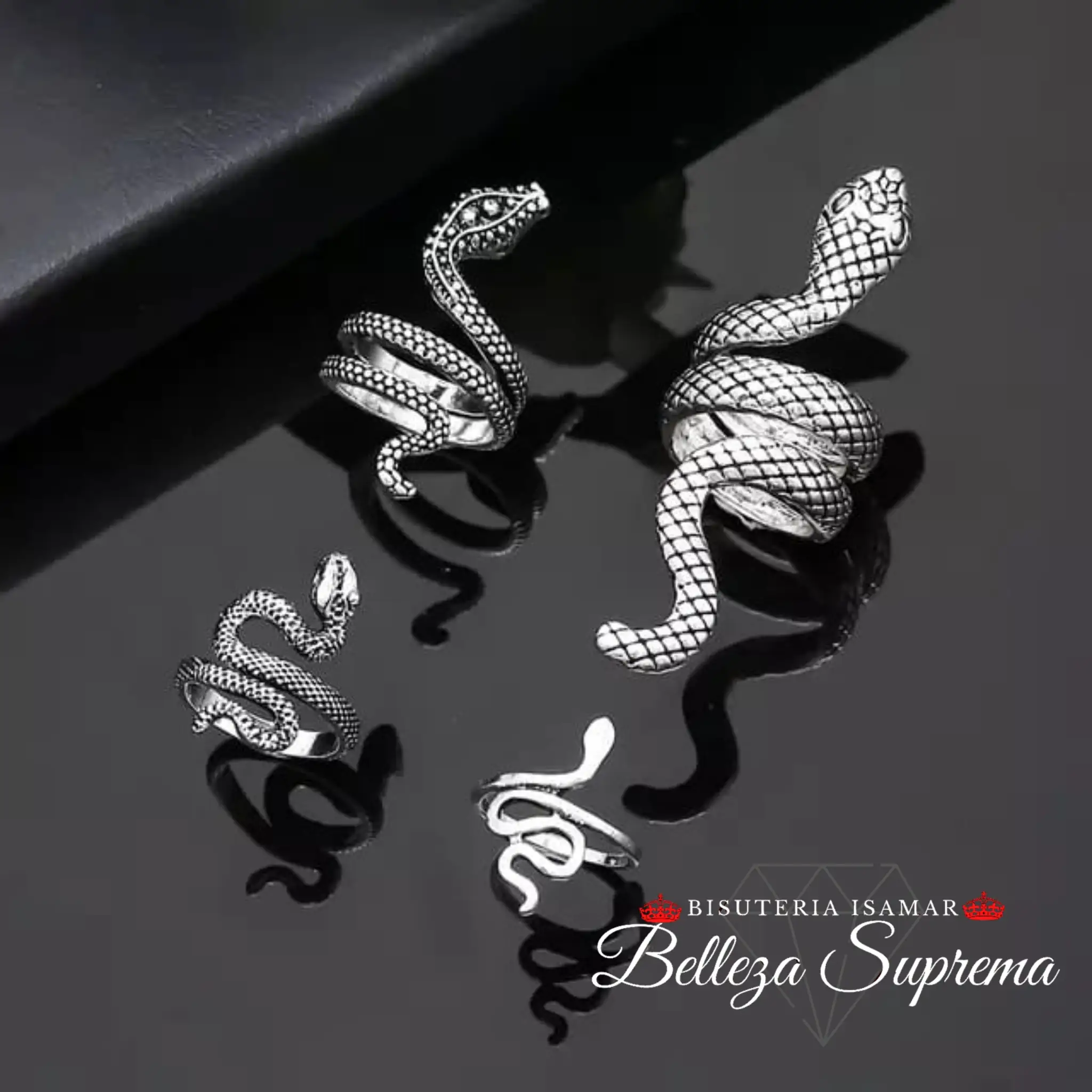SET DE ANILLOS SERPIENTE  4