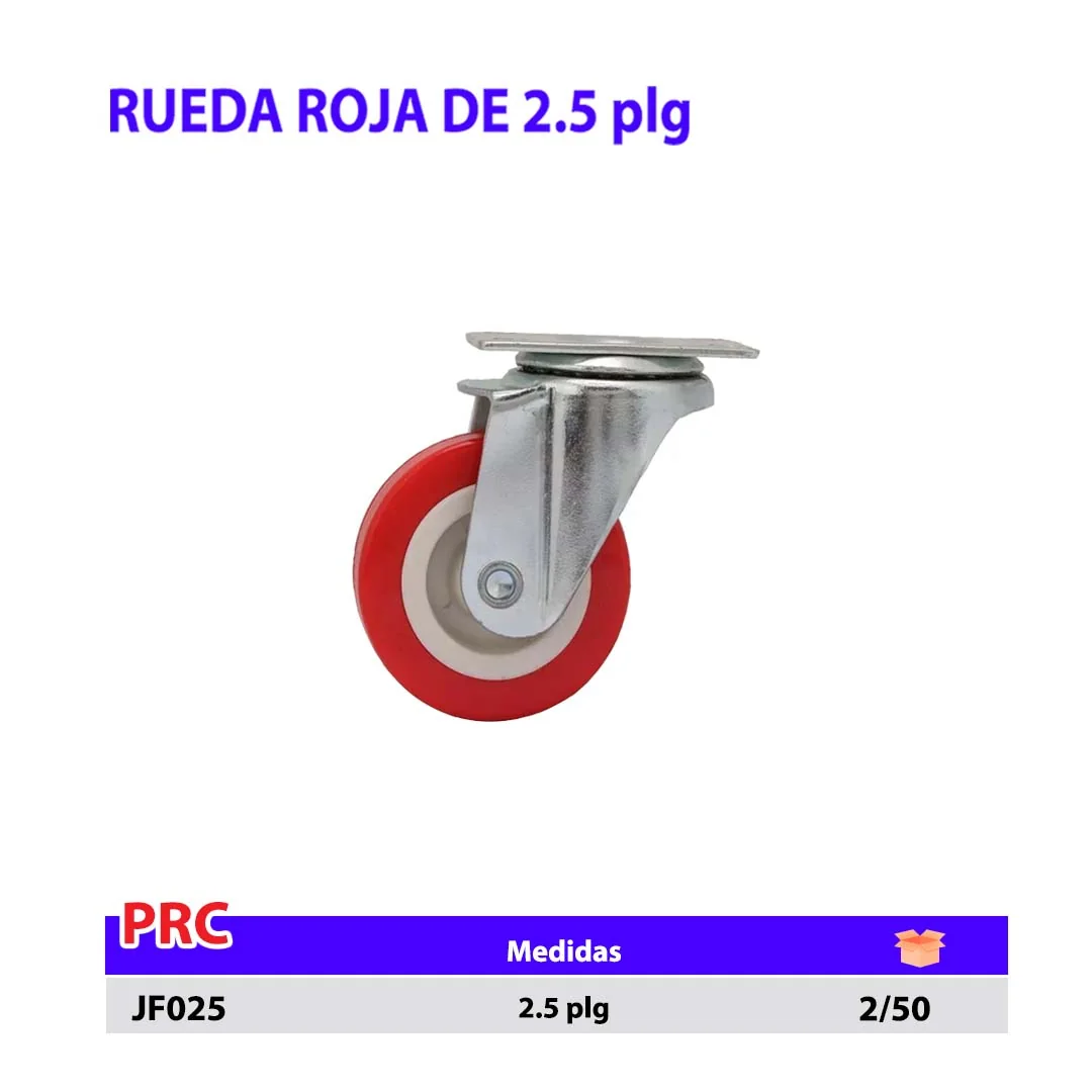 RUEDA ROJA DE 2.5"