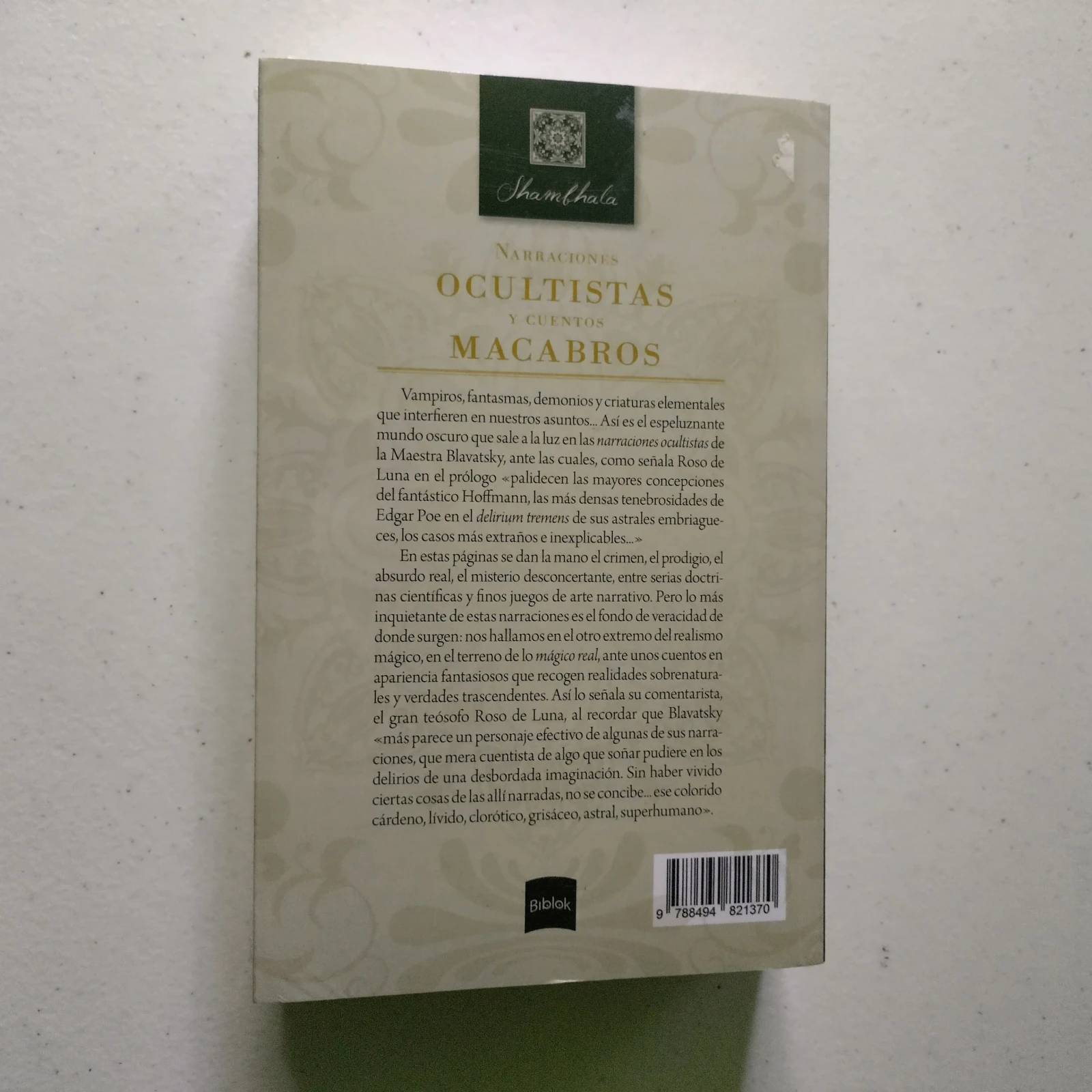 Narraciones ocultistas y cuentos macabros, Blavatsky, Roso de Luna 2