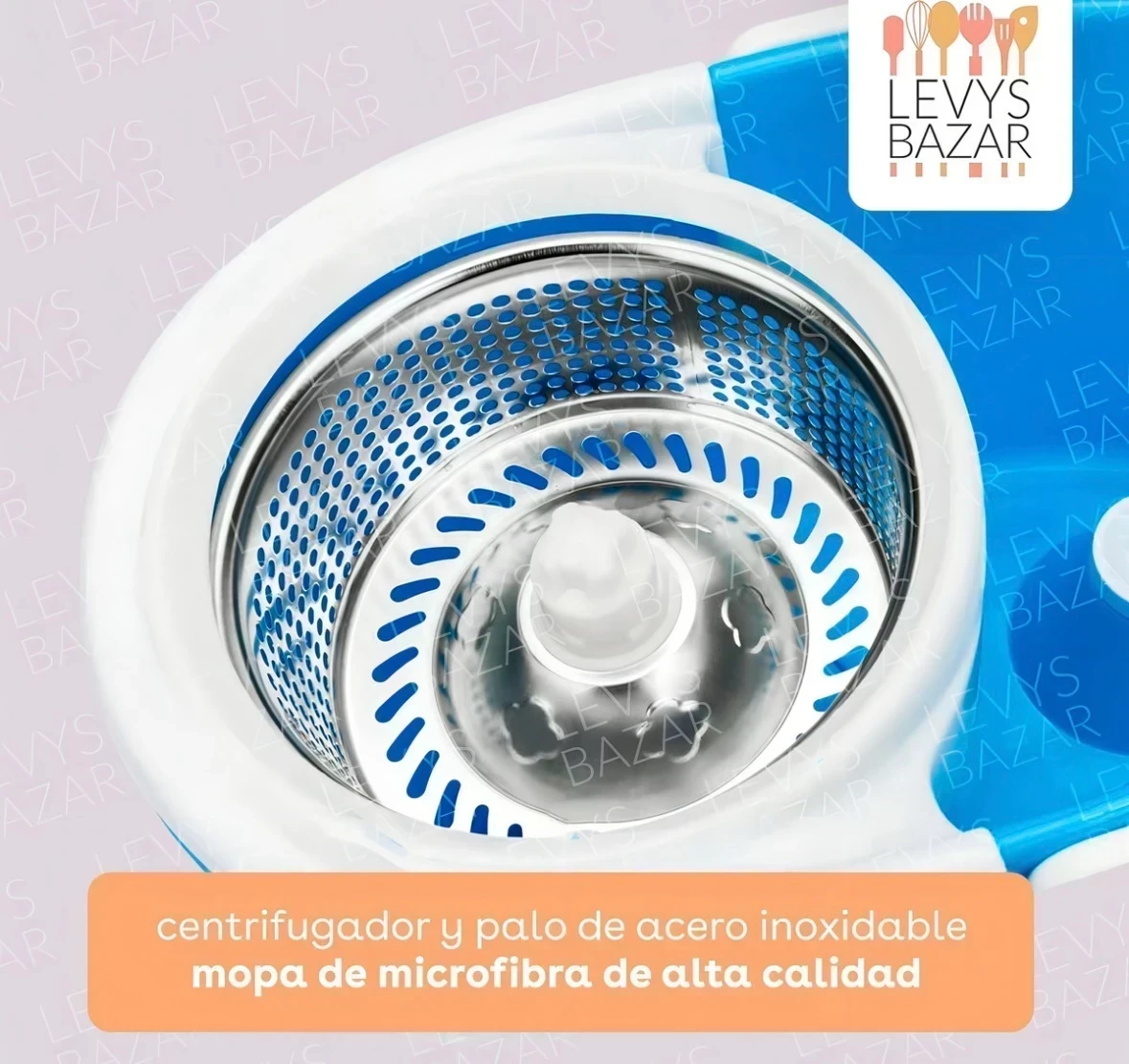 MOPA SPIN CON BALDE, SECADO RAPIDO Y EXPRIMIDO AUTOMATICO 3