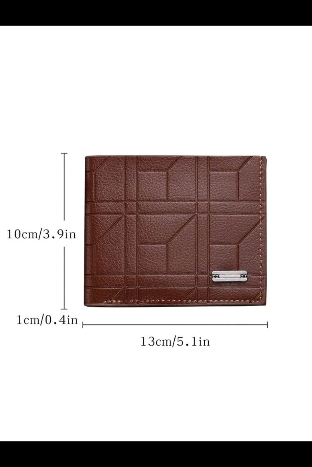 Billetera Ejecutiva Minimalista - Billetera de Poliuretano Premium con Grabado Geométrico 4