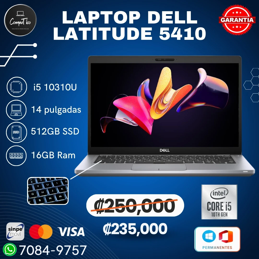 DELL LATITUDE 5410 i5 1031Ou  12/16GB 14"