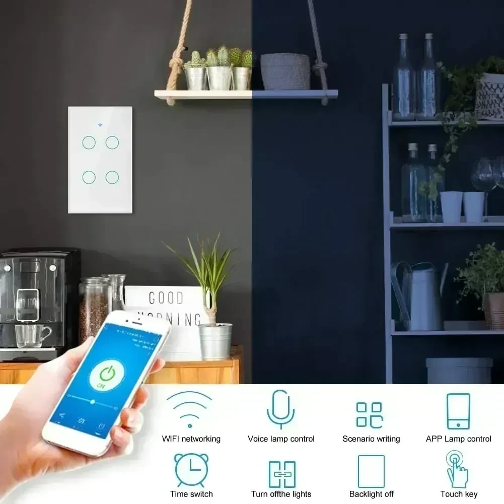 INTERRUPTOR CUADRUPLE SMART BLANCO  5