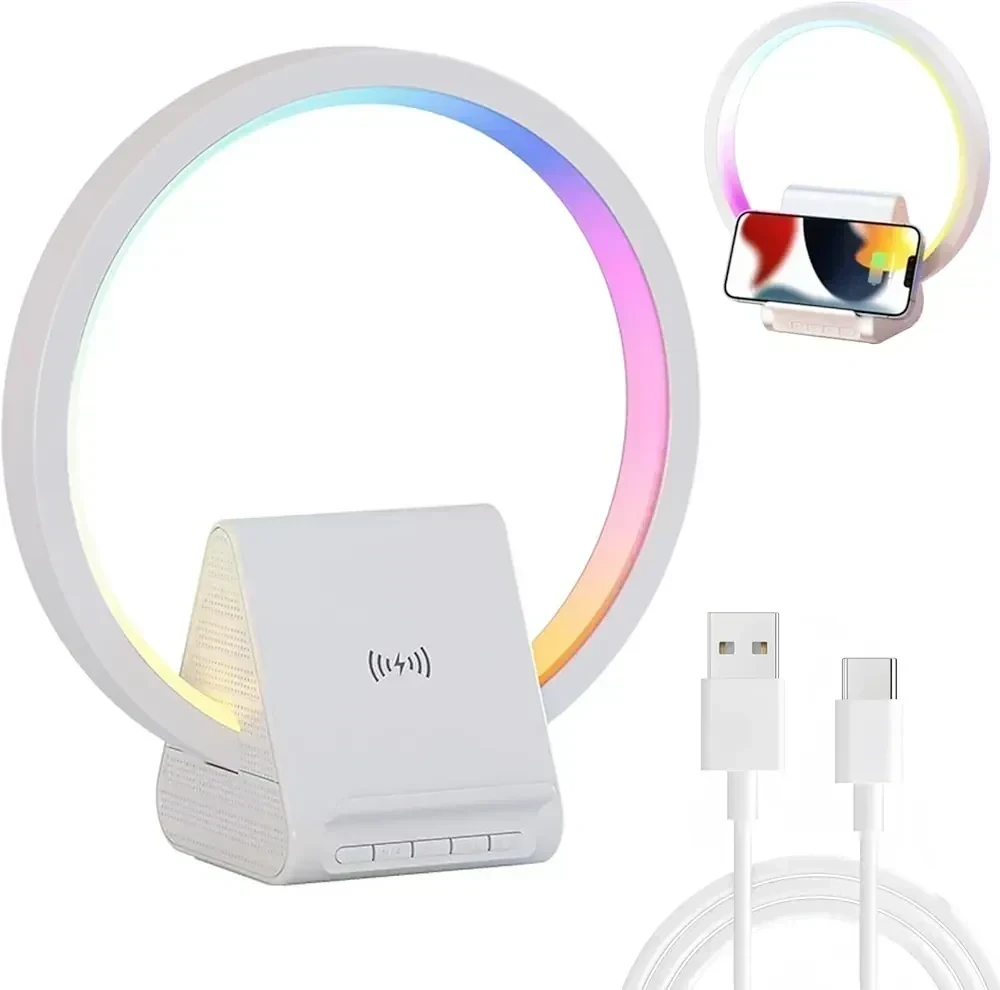 PARLANTE LAMPARA ARO LUZ LED  6