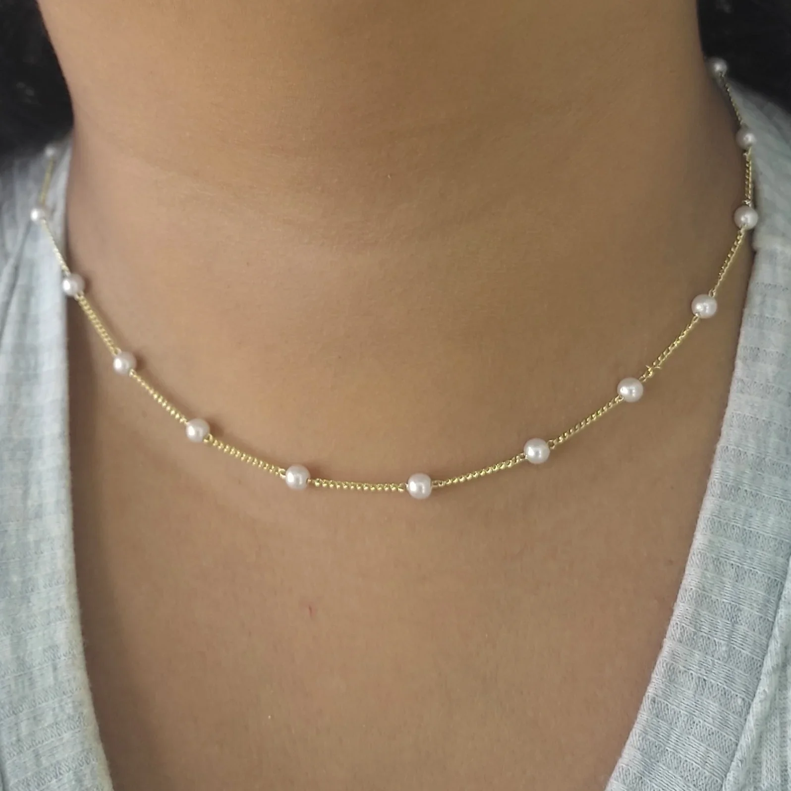 CHOKER SENCILLO PERLITAS