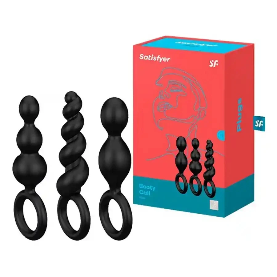 Kit de 3 dilatadores anales con anillo