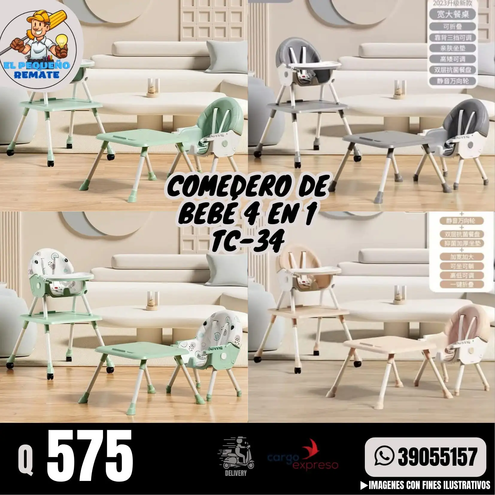 COMEDERO DE BEBÉ 4 EN 1 TC-34