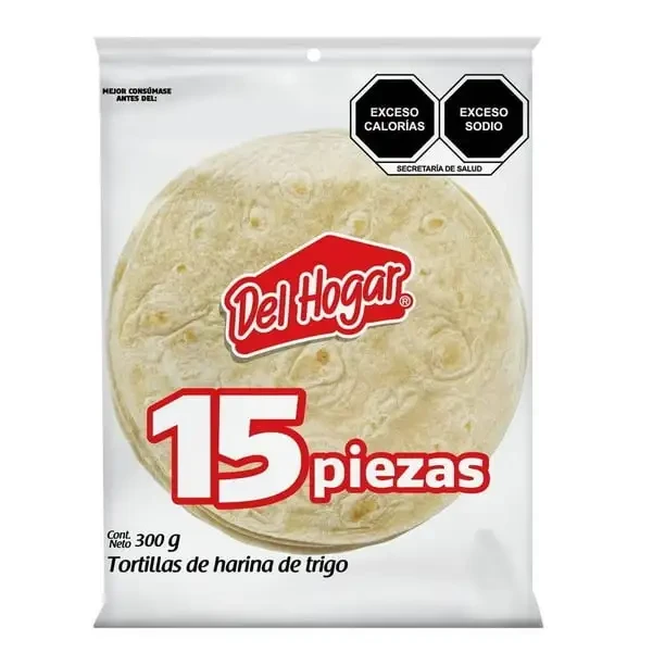 TORTILLAS DE ARINA 15 PZ DEL HOGAR