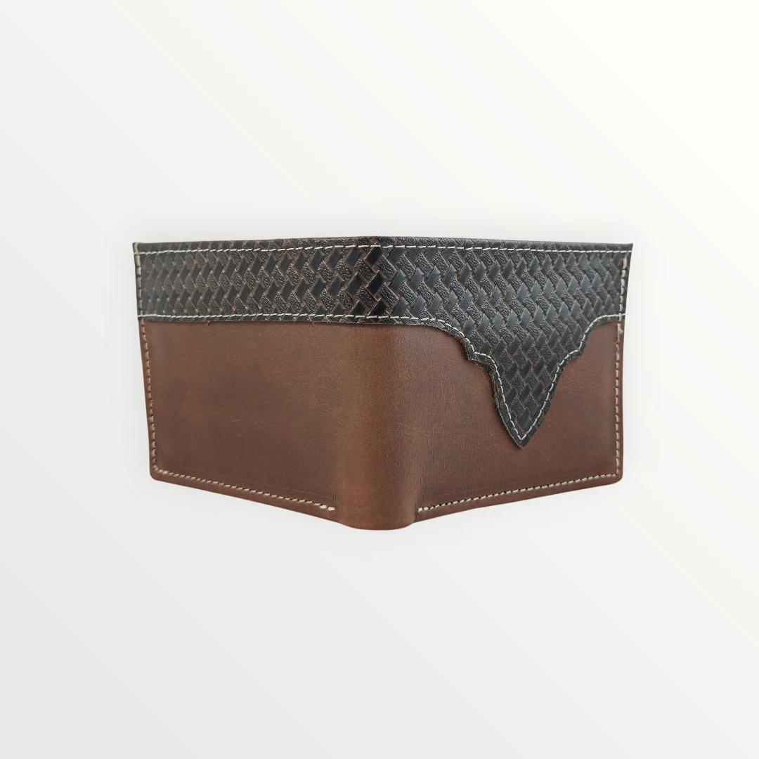 Billetera vaquera cuero petate y crazy cafe liso 2