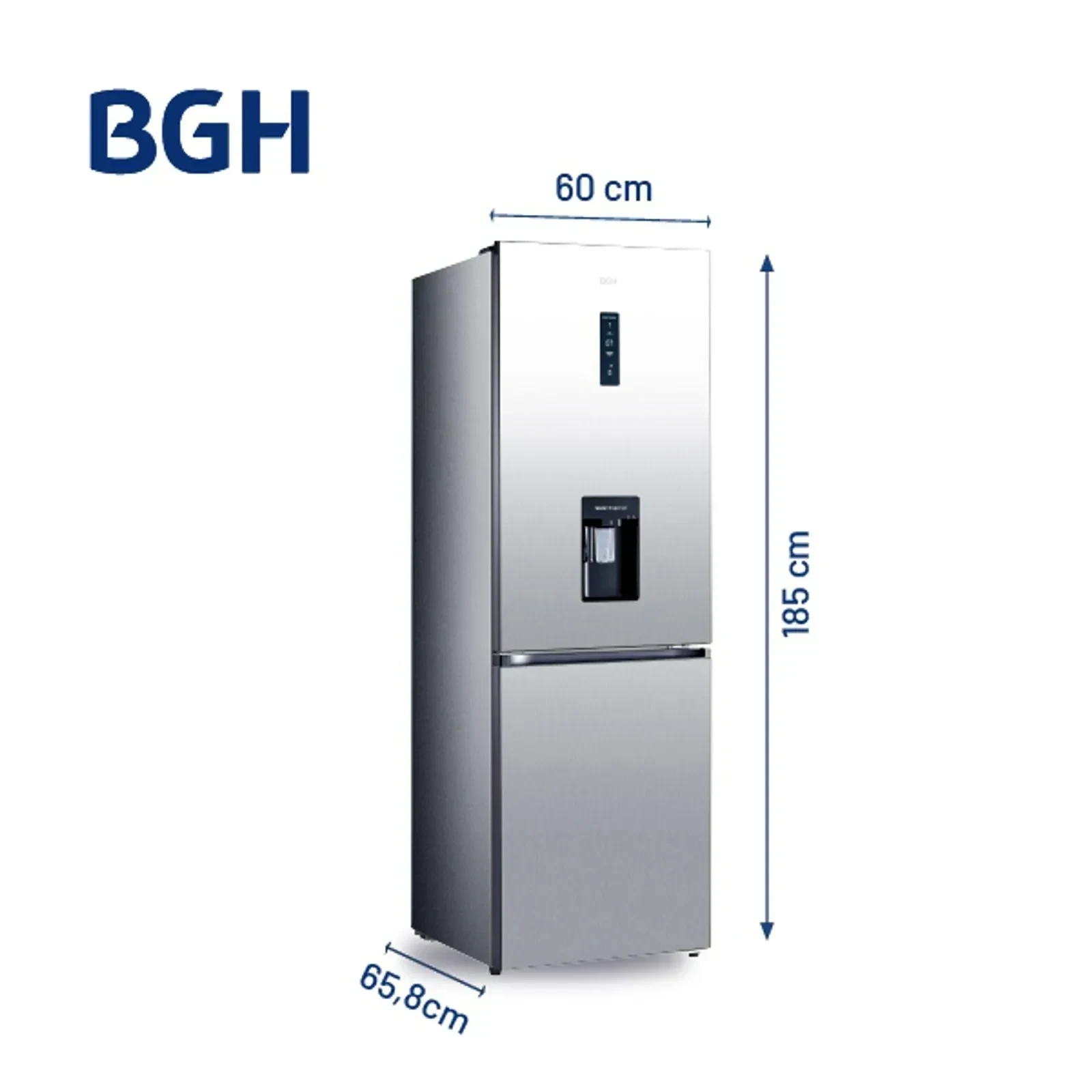 Heladera BGH No Frost Inverter Inox 312 Litros 2