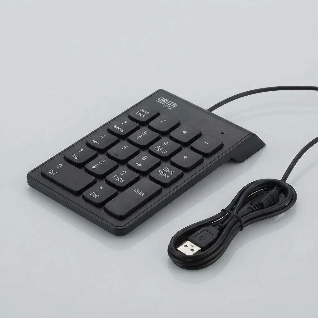 Teclado Numérico Mini Alámbrico Green Lyca GL70072 | Electrónica Joma
