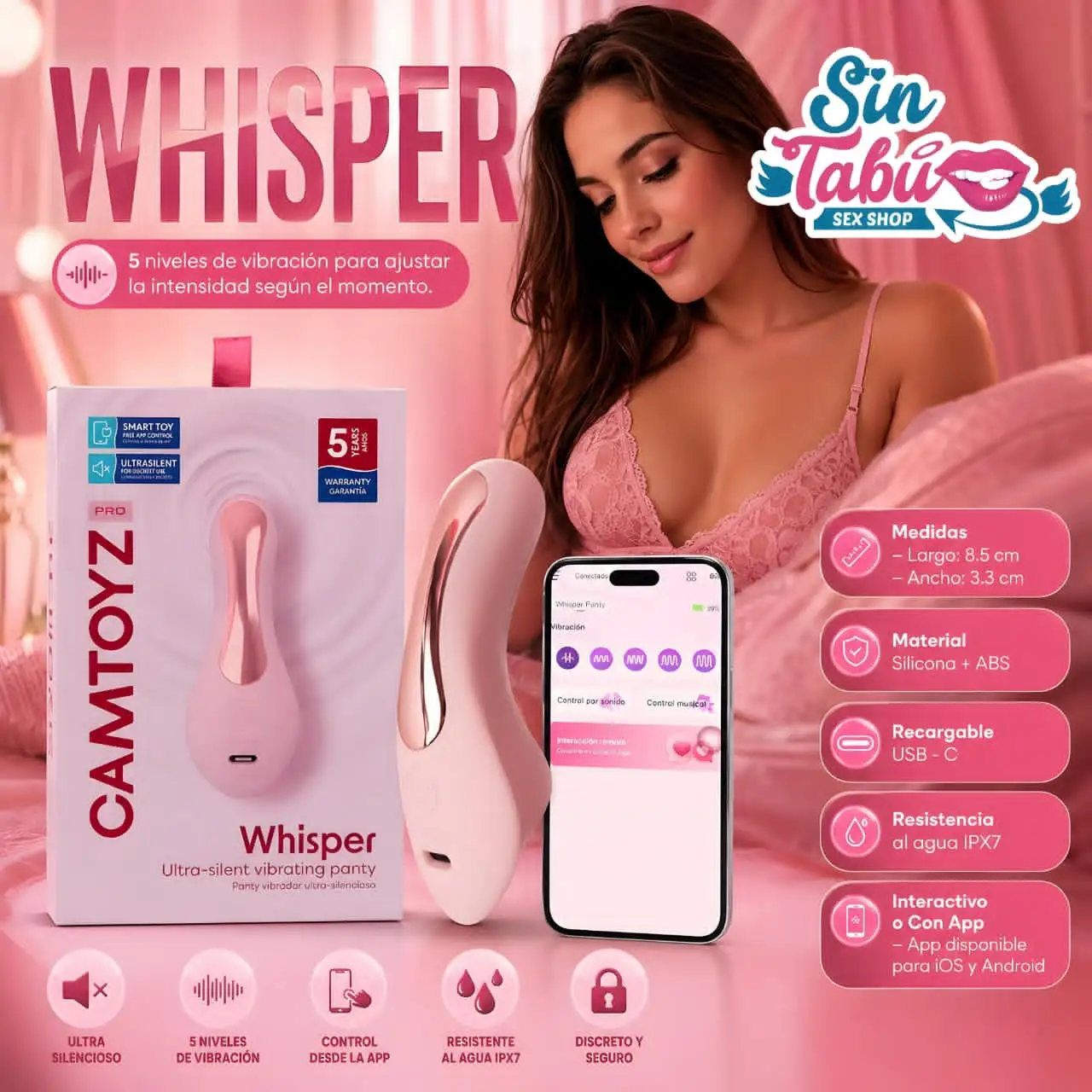 PANTY VIBRADOR WHISPER