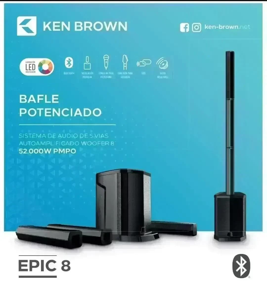 Bafle Potenciado Ken Brown Epic 8