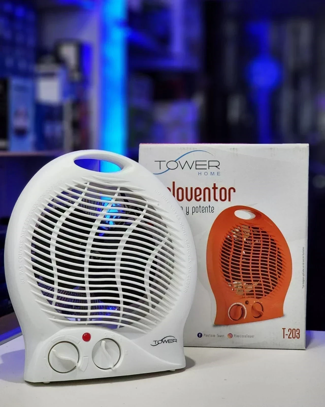 Estufa Caloventor Con Termostato 2 Niveles Tower 