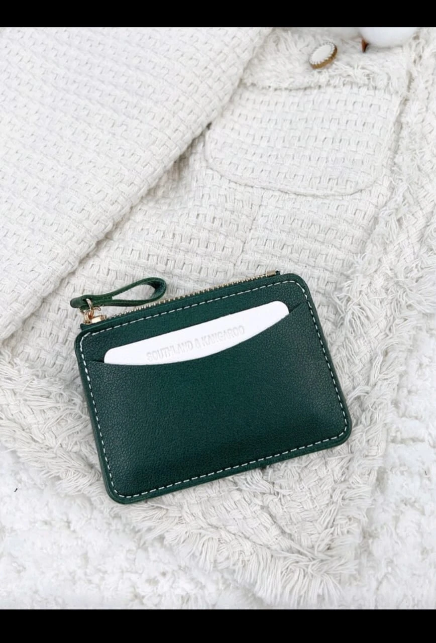 Monedero Tarjetero Southland Ultra-Slim– Diseño Minimalista en Poliuretano con Cierre Dorado. 2