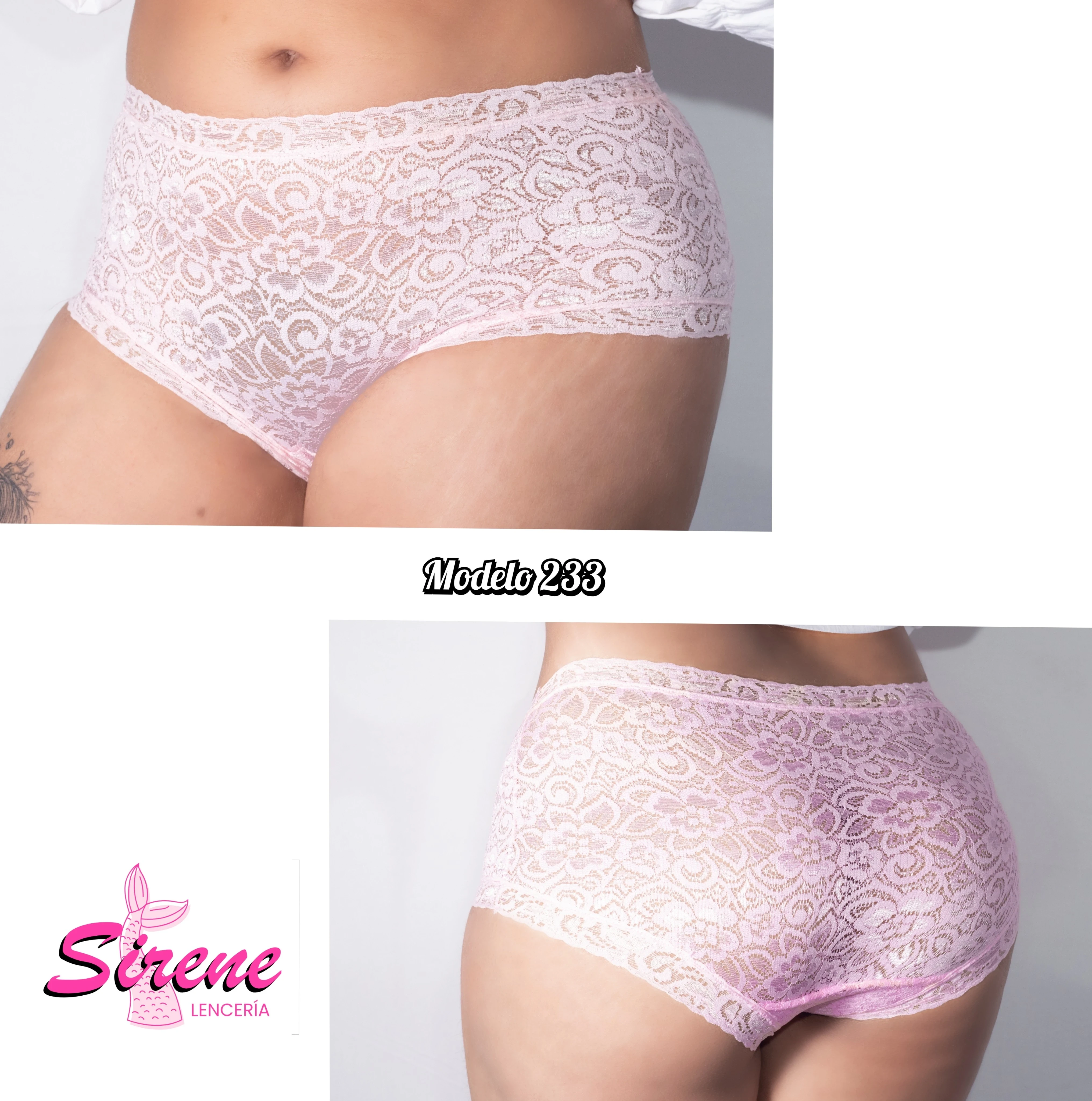 Pantaleta completa de encaje