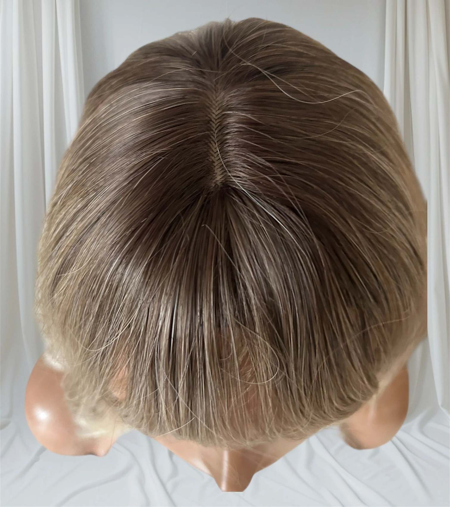 Peluca 12” ondulada ombre rubio  5