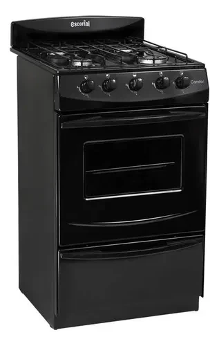 COCINA ESCORIAL CANDOR NEGRA GAS NATURAL 2