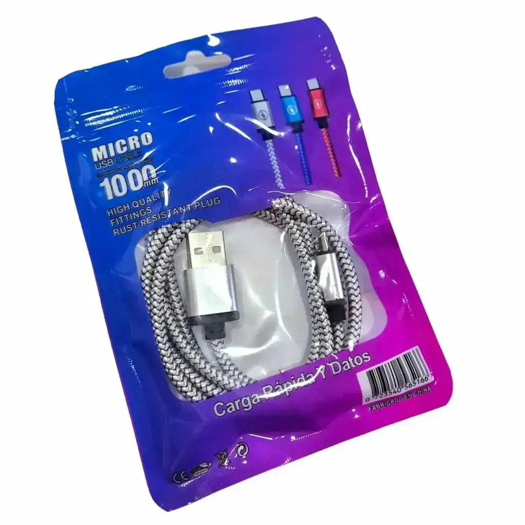 CABLE USB TIME V8 3.1A. BOLSA