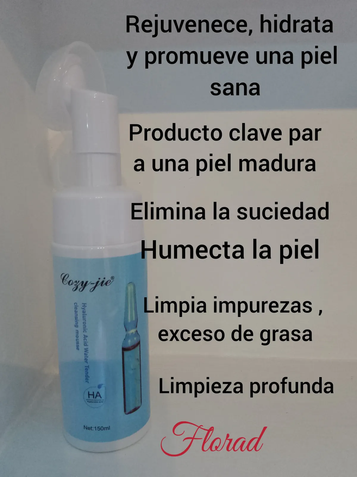 Espuma facial con cepillo limpiadora