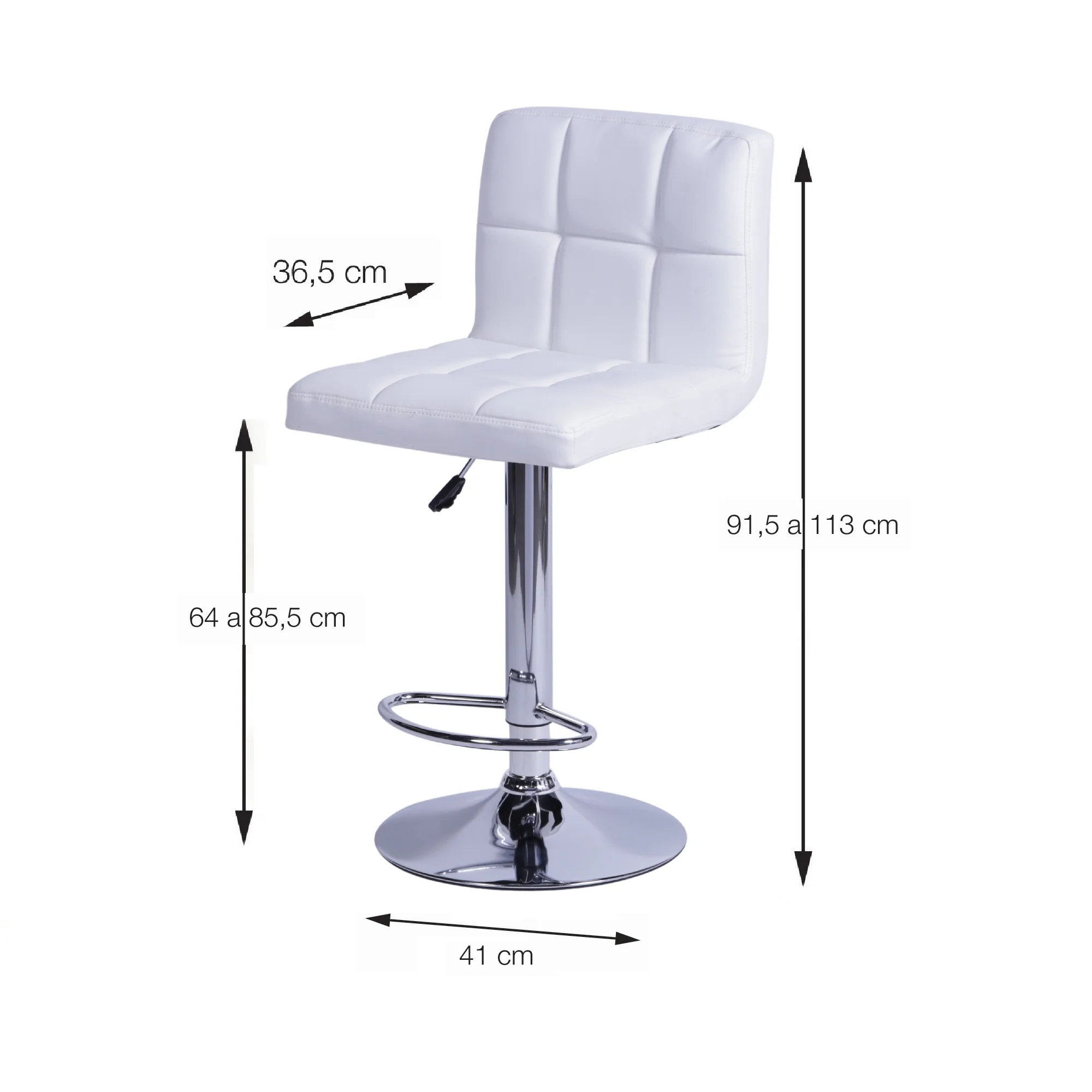 Set x 2 Silla Tipo Bar Acolchadas 