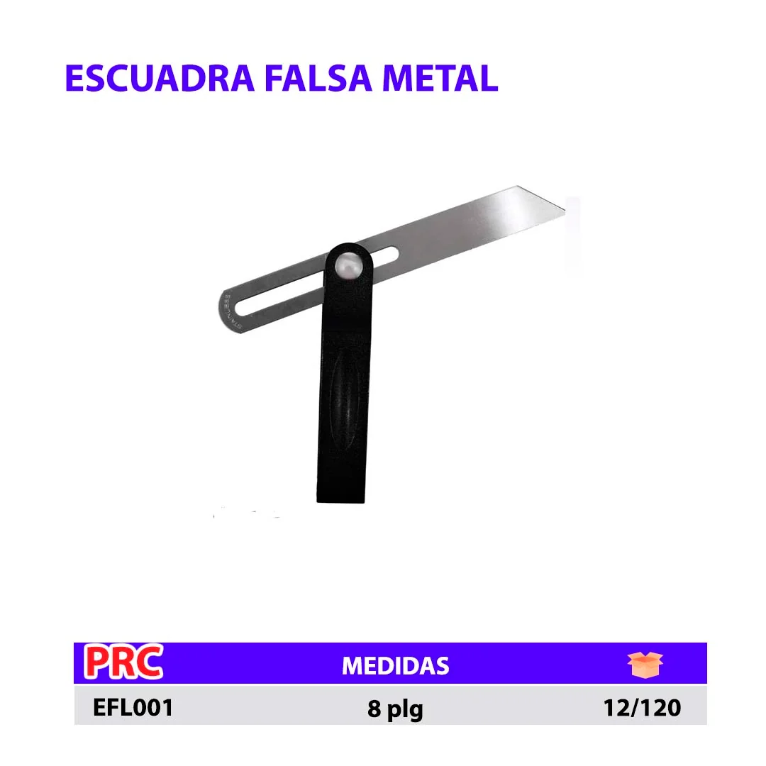 ESCUADRA FALSA METAL 8"