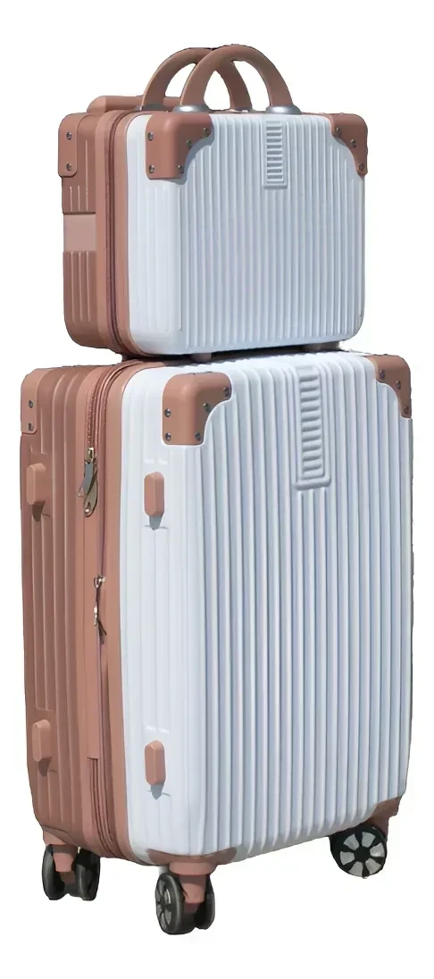 SET VALIJA CARRY ON 18" + NECESER BEAUTY RIGÍDO 6