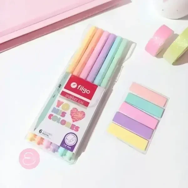 Marcadores Filgo Pastel