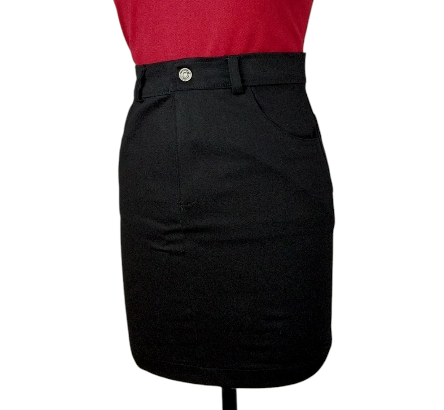 Falda licrada negra jean 