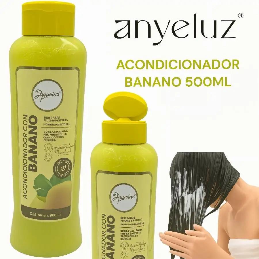 Acondicionador capilar banano repara las puntas abiertas nutrición intensa 500ml anyeluz