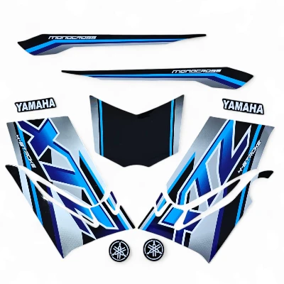 XTZ 125 Calcomanias 2018 azul celeste gris y negro