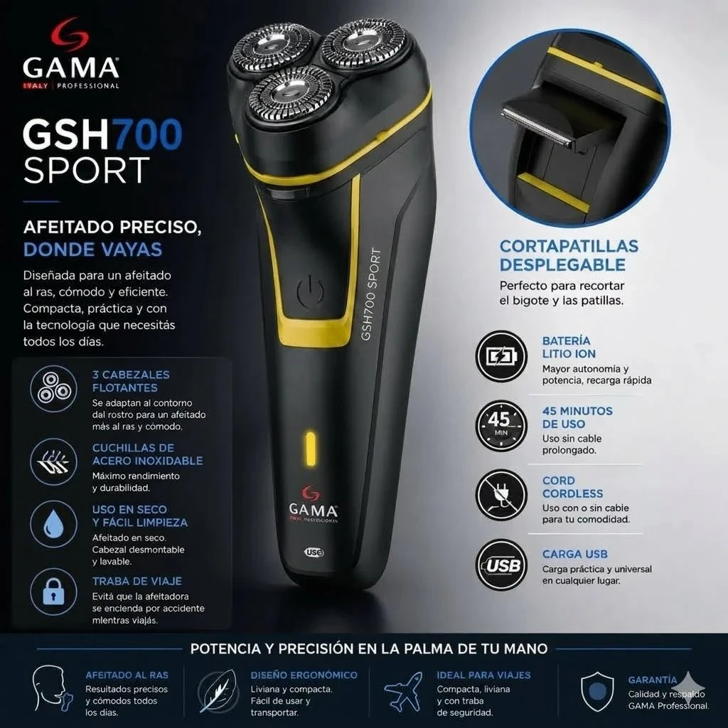 AFEITADORA GAMA GSH700 SPORT