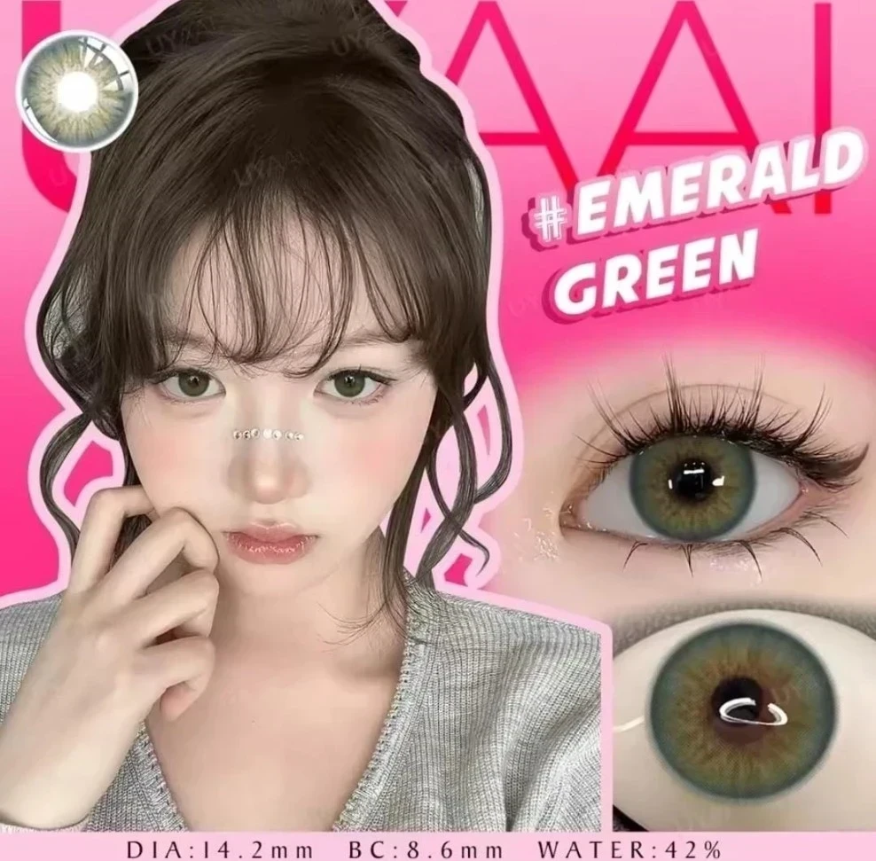 Lentes de contacto - Referencia: EMERALD GREEN -  Sin bordes  3