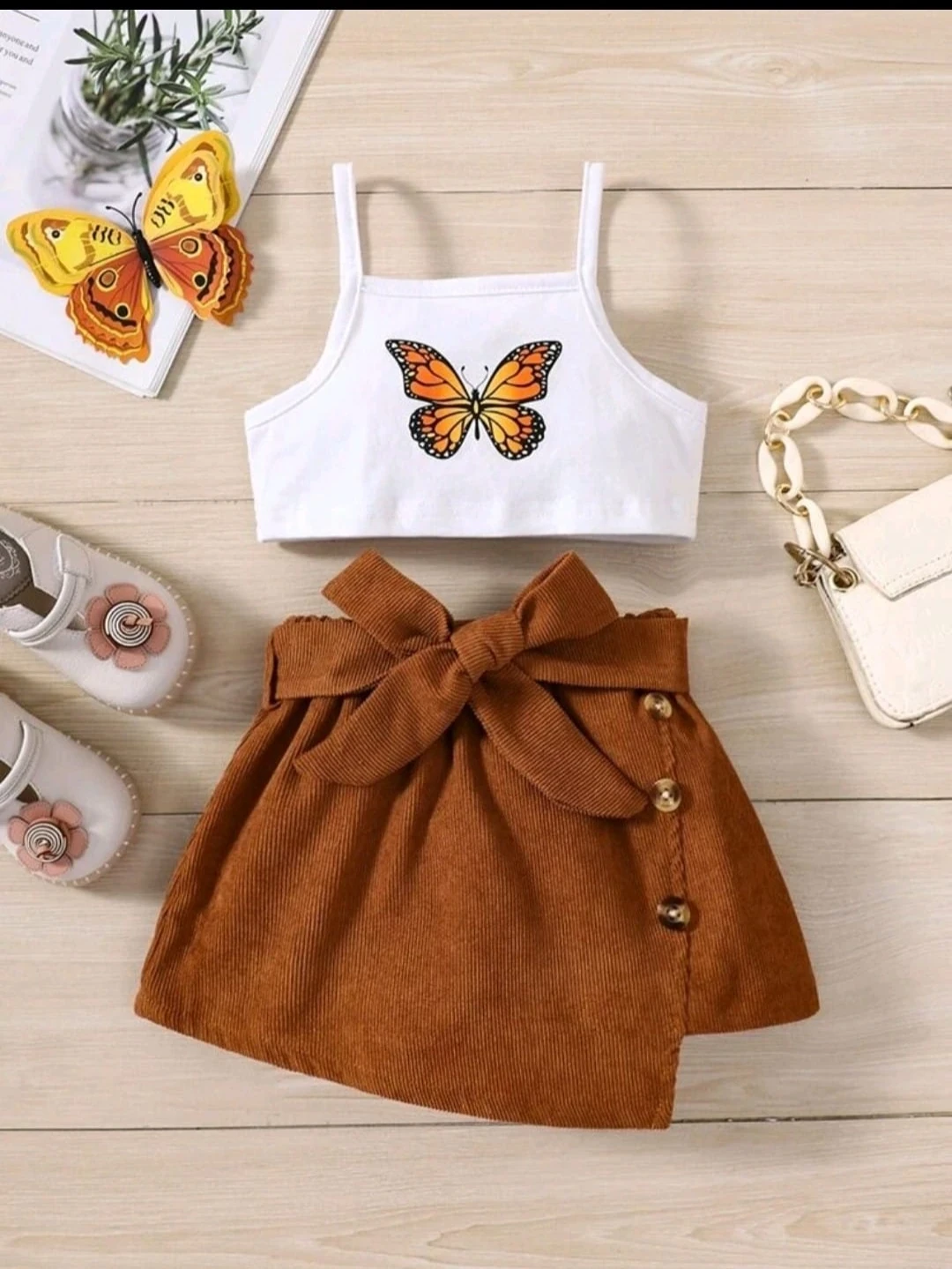 Falda y top coffee